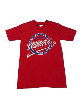 Vintage New England Patriots AFC Champs T-Shirt Red Single Stitch USA 1980s